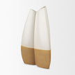Mercana Vania Off White w/ Tan Textured Ceramic Vase