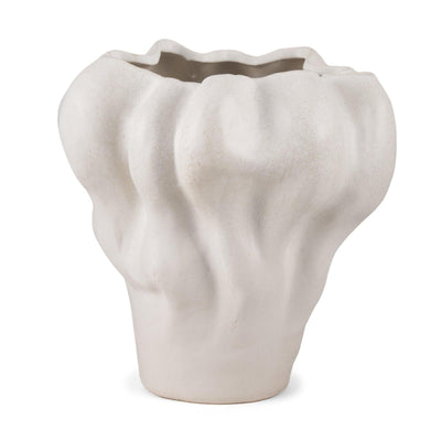 Mercana Vanna Sculptural Cream Glazed Ceramic Vase Clearance