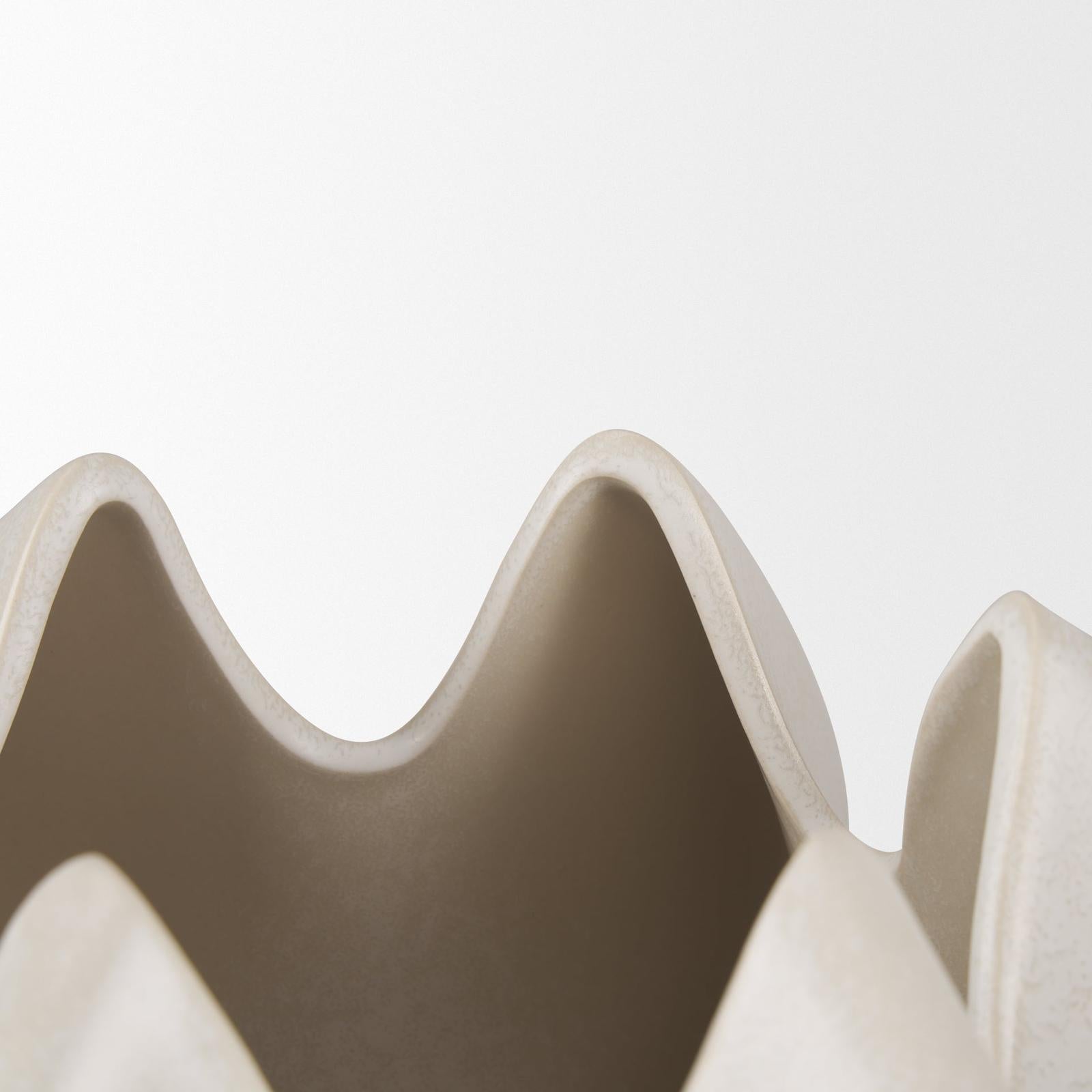 Mercana Ulrich Sculptural Cream Glazed Ceramic Vase