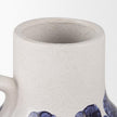 Mercana Truett White w/ Blue Stripes Ceramic Jug Vase Clearance