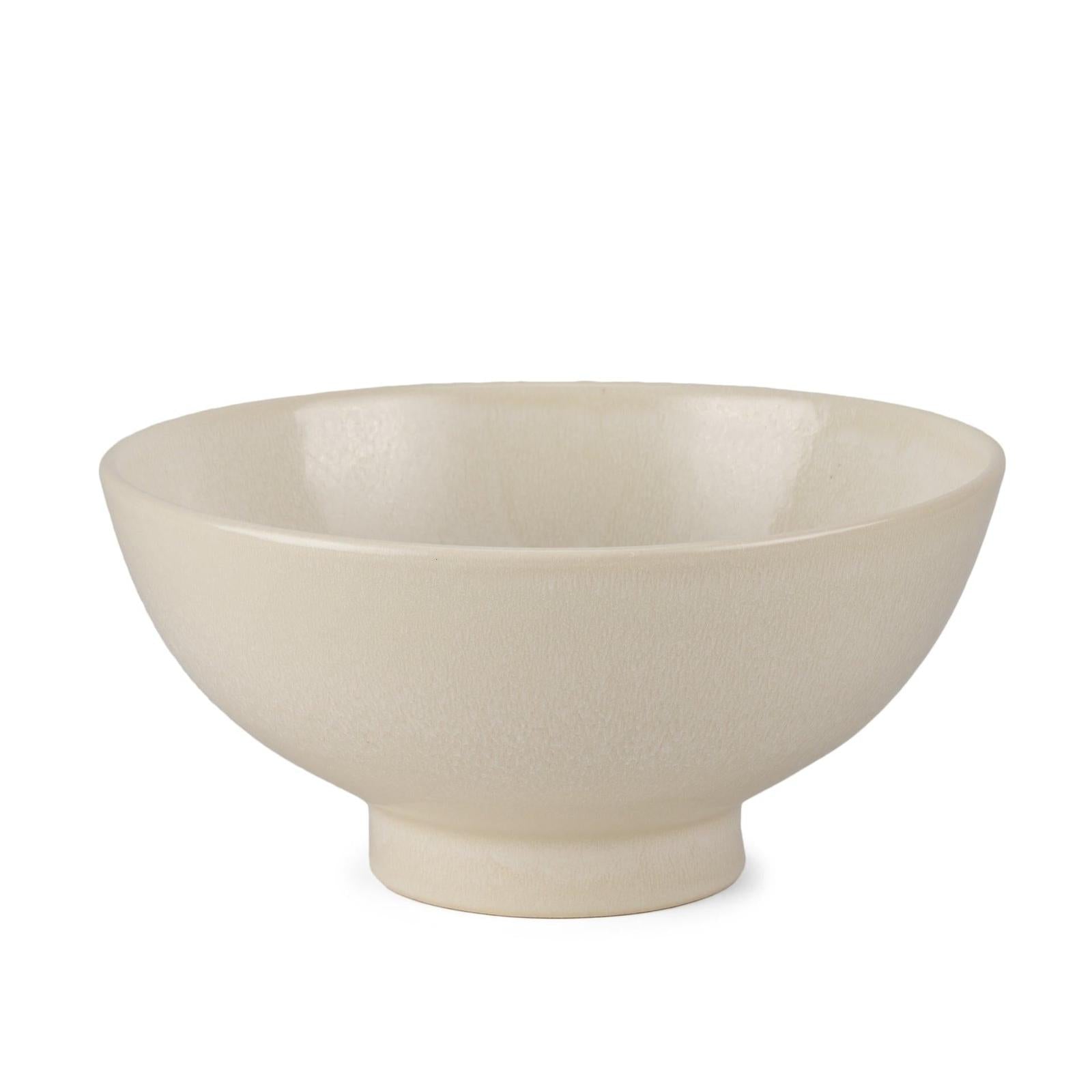Mercana Tyren Cream Glazed Decorative Ceramic Bowl