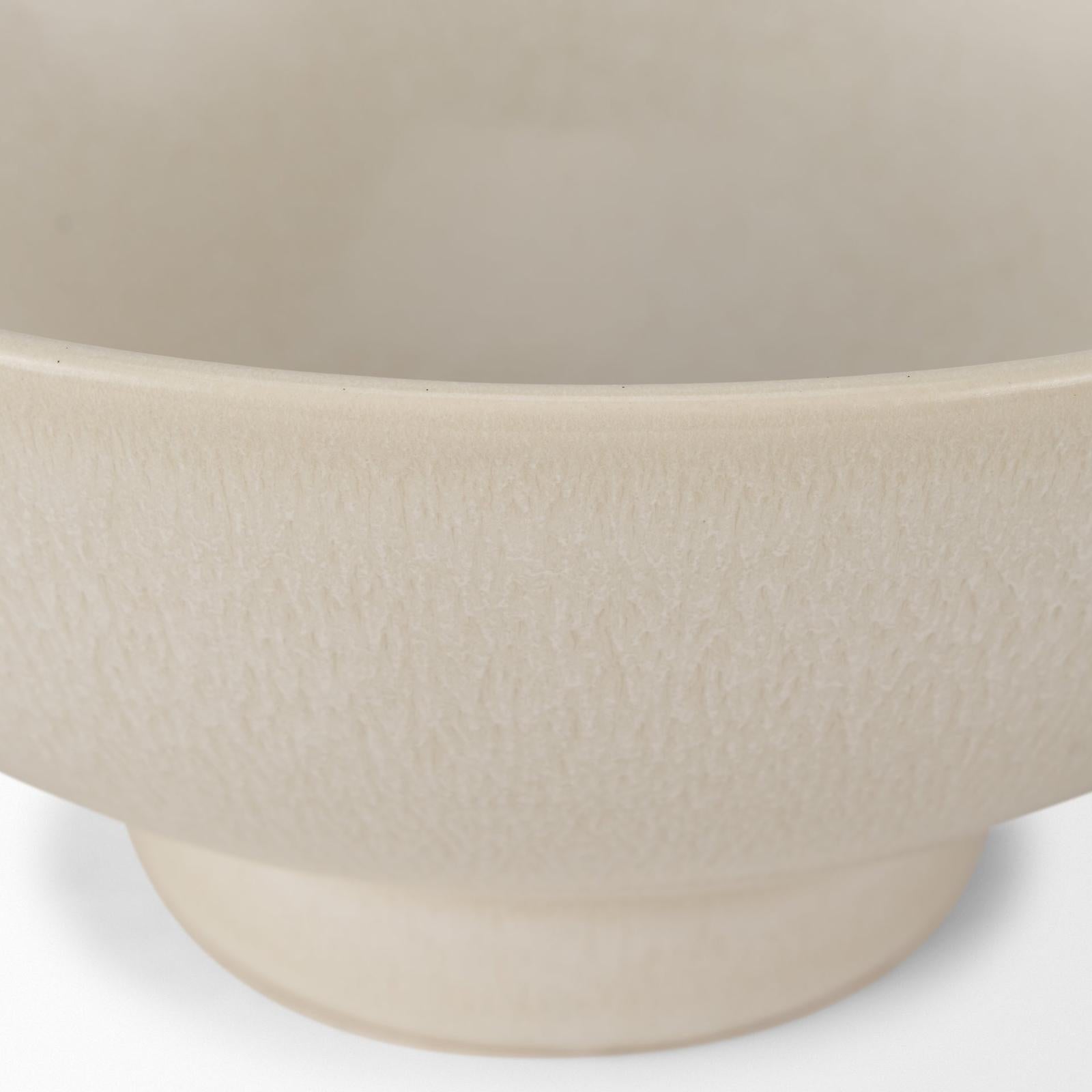 Mercana Tyren Cream Glazed Decorative Ceramic Bowl