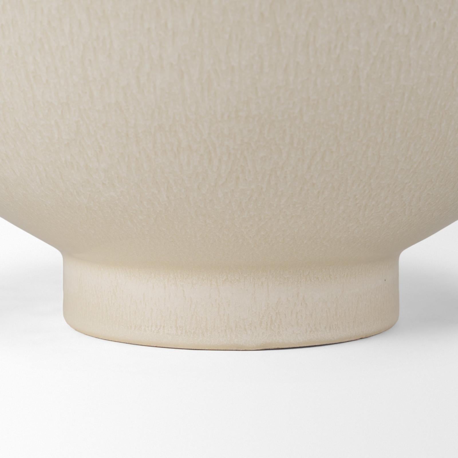 Mercana Tyren Cream Glazed Decorative Ceramic Bowl