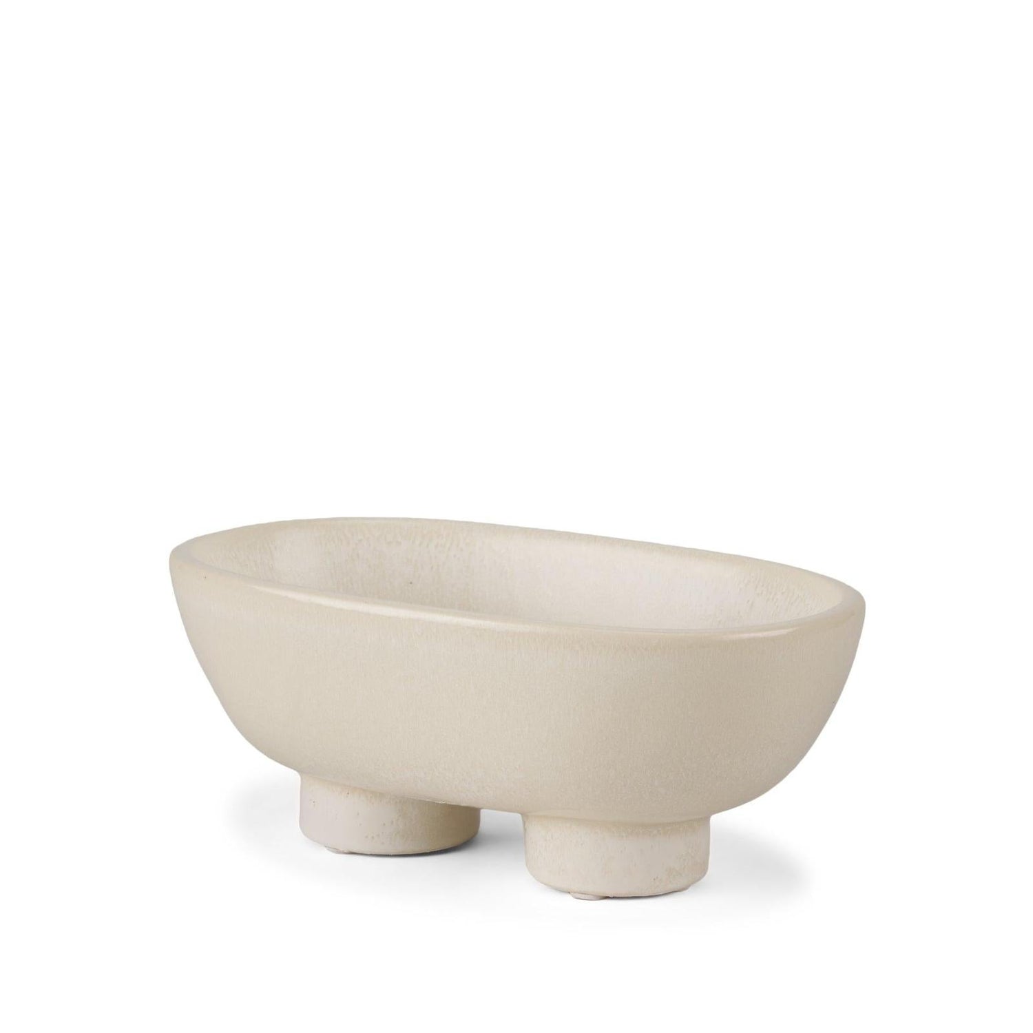 Mercana Tyren Cream Glazed Decorative Ceramic Bowl
