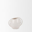 Mercana Urvi Off White Speckled Asymmetrical Ceramic Vase