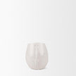 Mercana Urvi Off White Speckled Asymmetrical Ceramic Vase