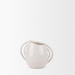 Mercana Urvi Off White Speckled Asymmetrical Ceramic Vase