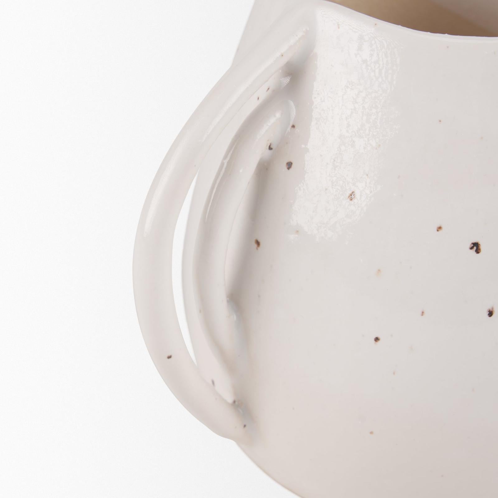 Mercana Urvi Off White Speckled Asymmetrical Ceramic Vase