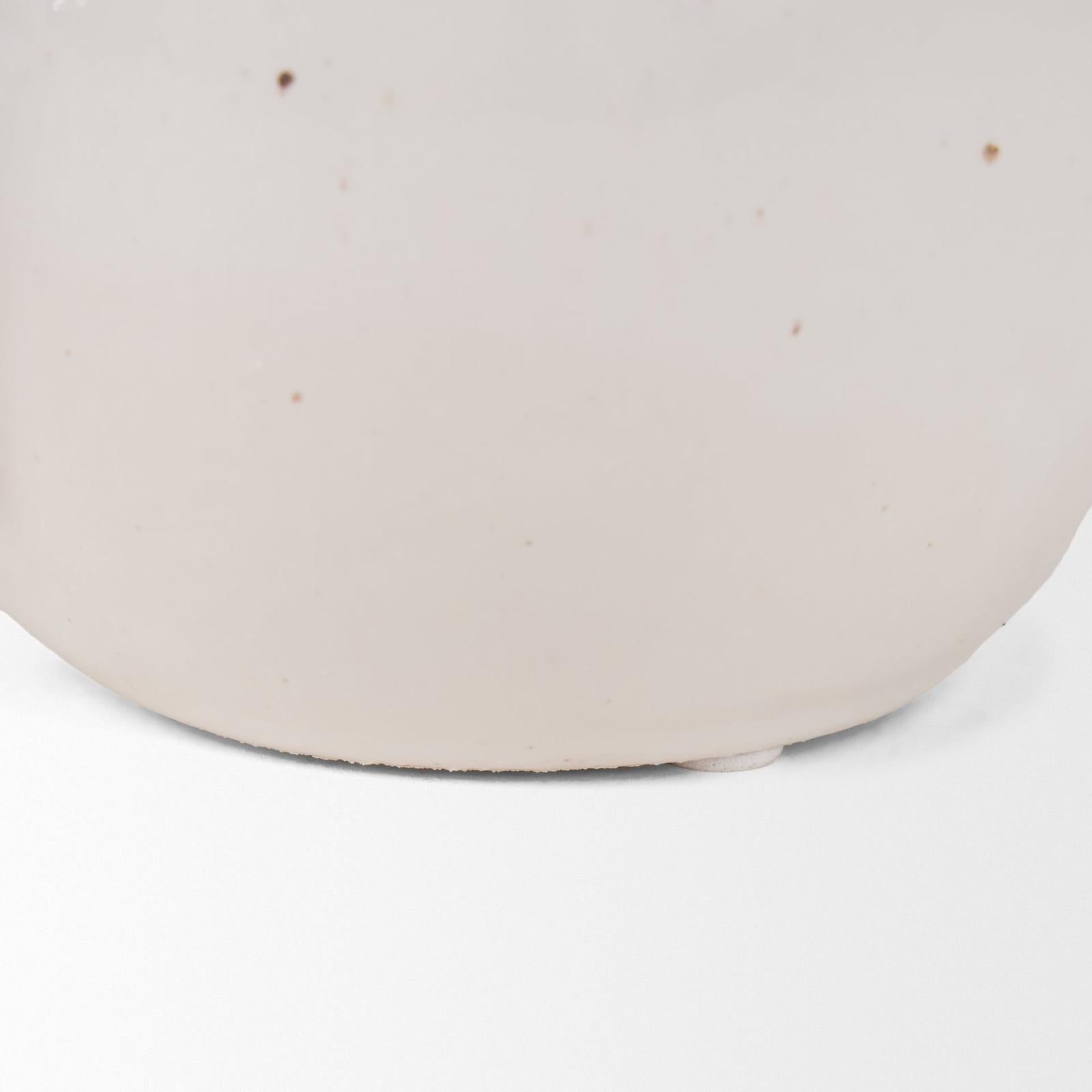 Mercana Urvi Off White Speckled Asymmetrical Ceramic Vase