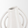 Mercana Urvi Off White Speckled Asymmetrical Ceramic Vase
