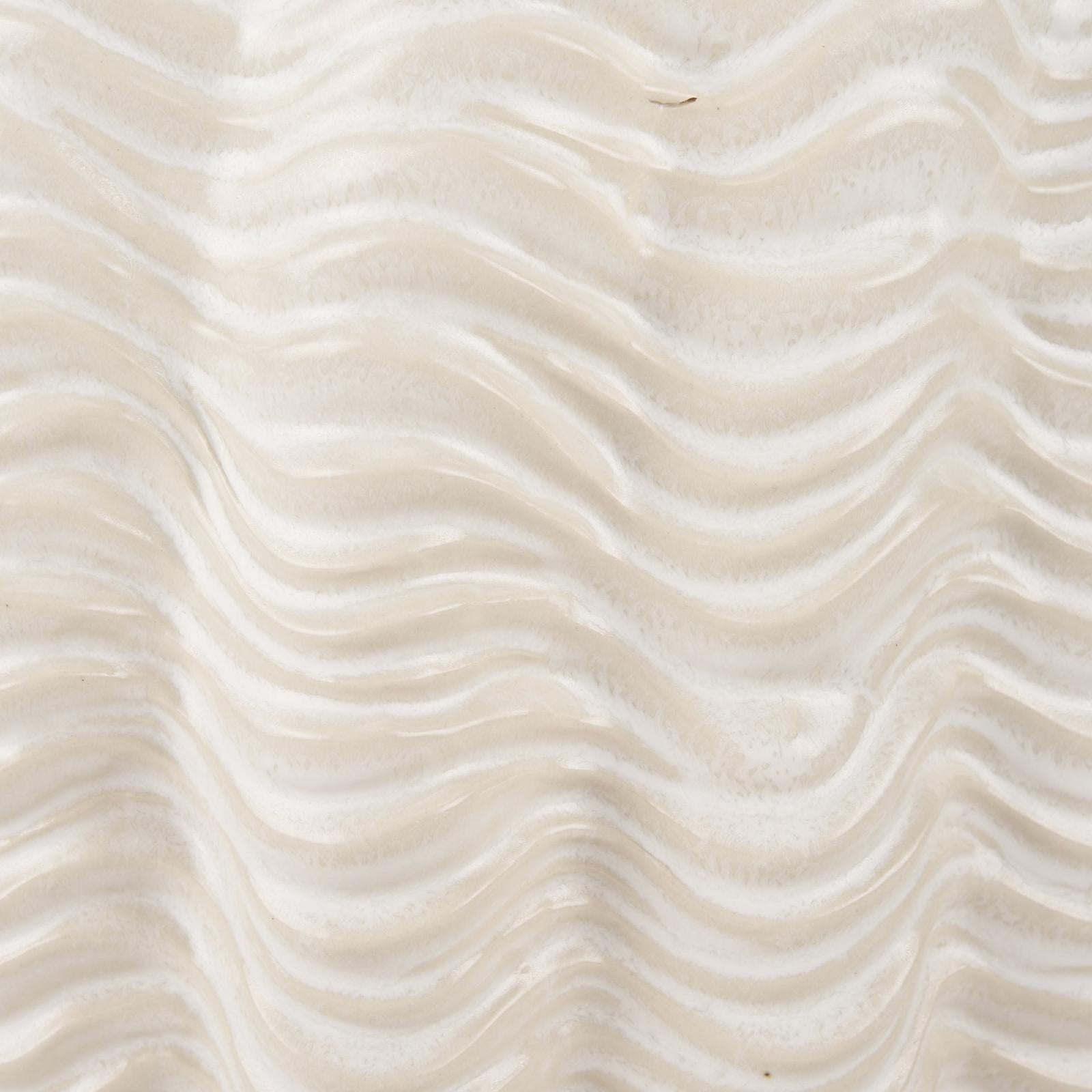 Mercana Velia Seashell Sculptural Cream Glazed Ceramic Vase Clearance