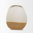 Mercana Vania Off White w/ Tan Textured Ceramic Vase