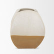 Mercana Vania Off White w/ Tan Textured Ceramic Vase