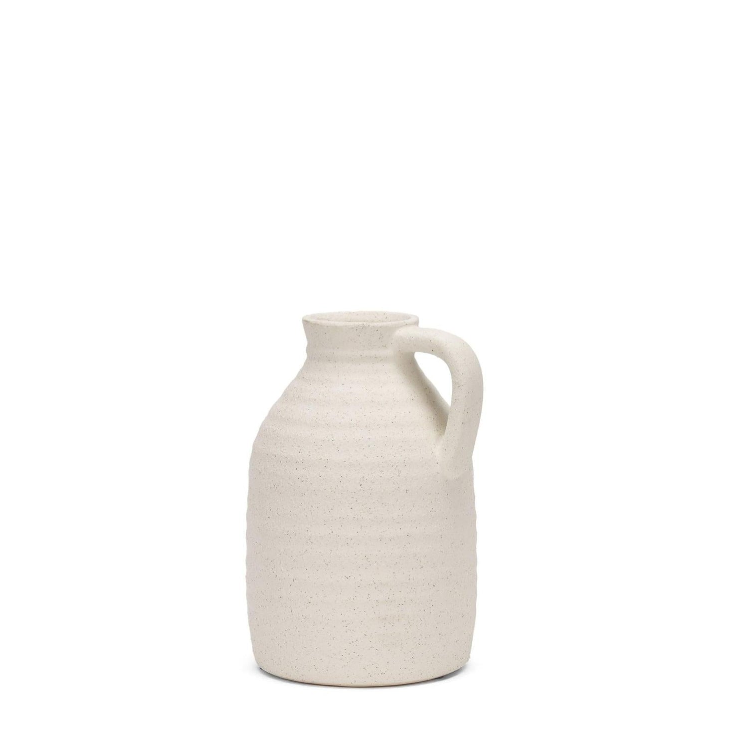 Mercana Tyrus Textured Matte White w/ Speckling Ceramic Vase