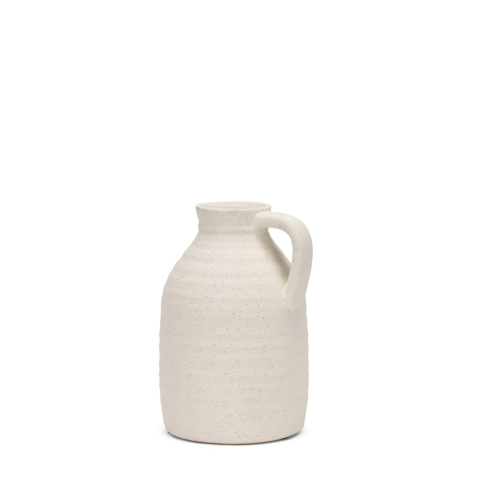 Mercana Tyrus Textured Matte White w/ Speckling Ceramic Vase
