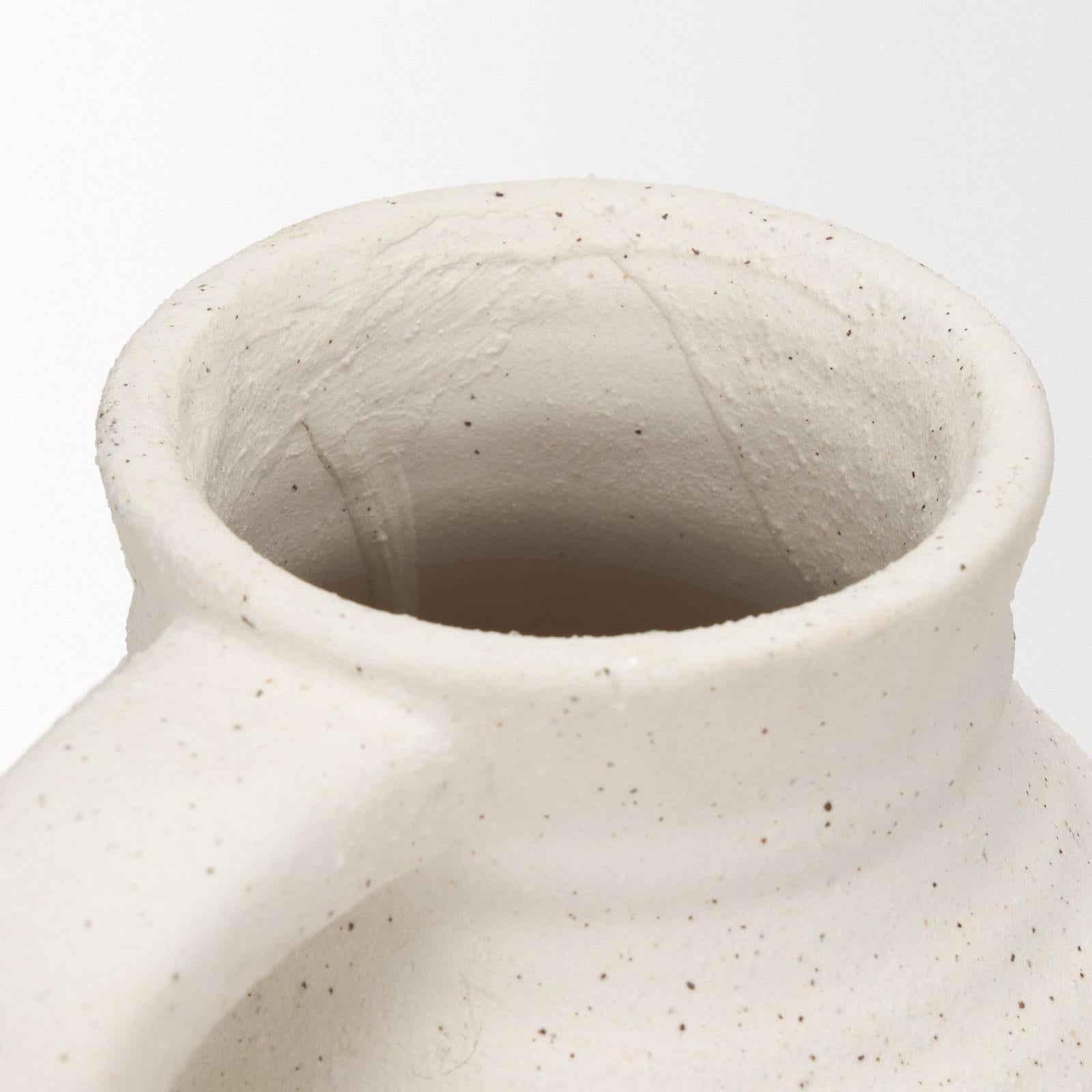 Mercana Tyrus Textured Matte White w/ Speckling Ceramic Vase