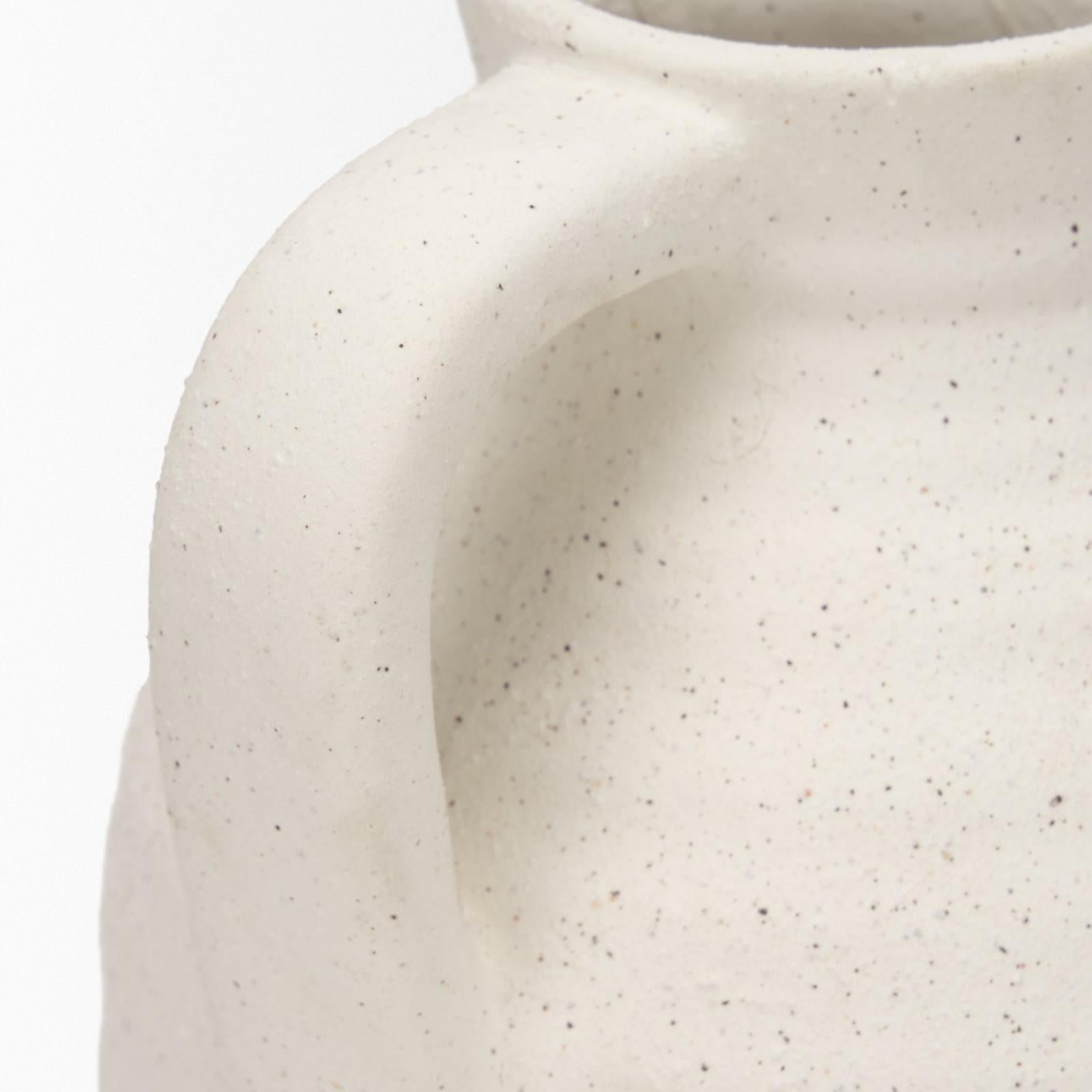 Mercana Tyrus Textured Matte White w/ Speckling Ceramic Vase
