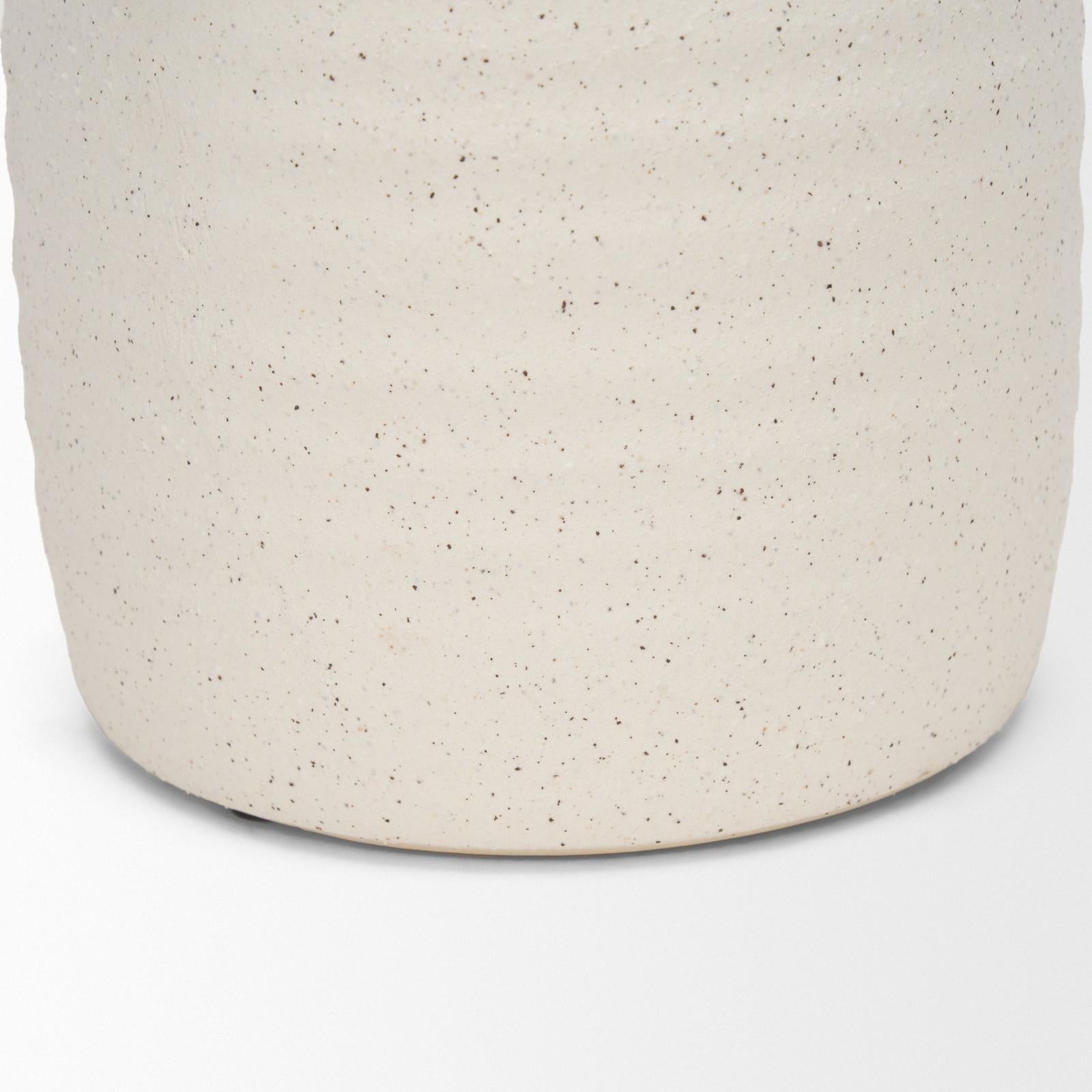 Mercana Tyrus Textured Matte White w/ Speckling Ceramic Vase