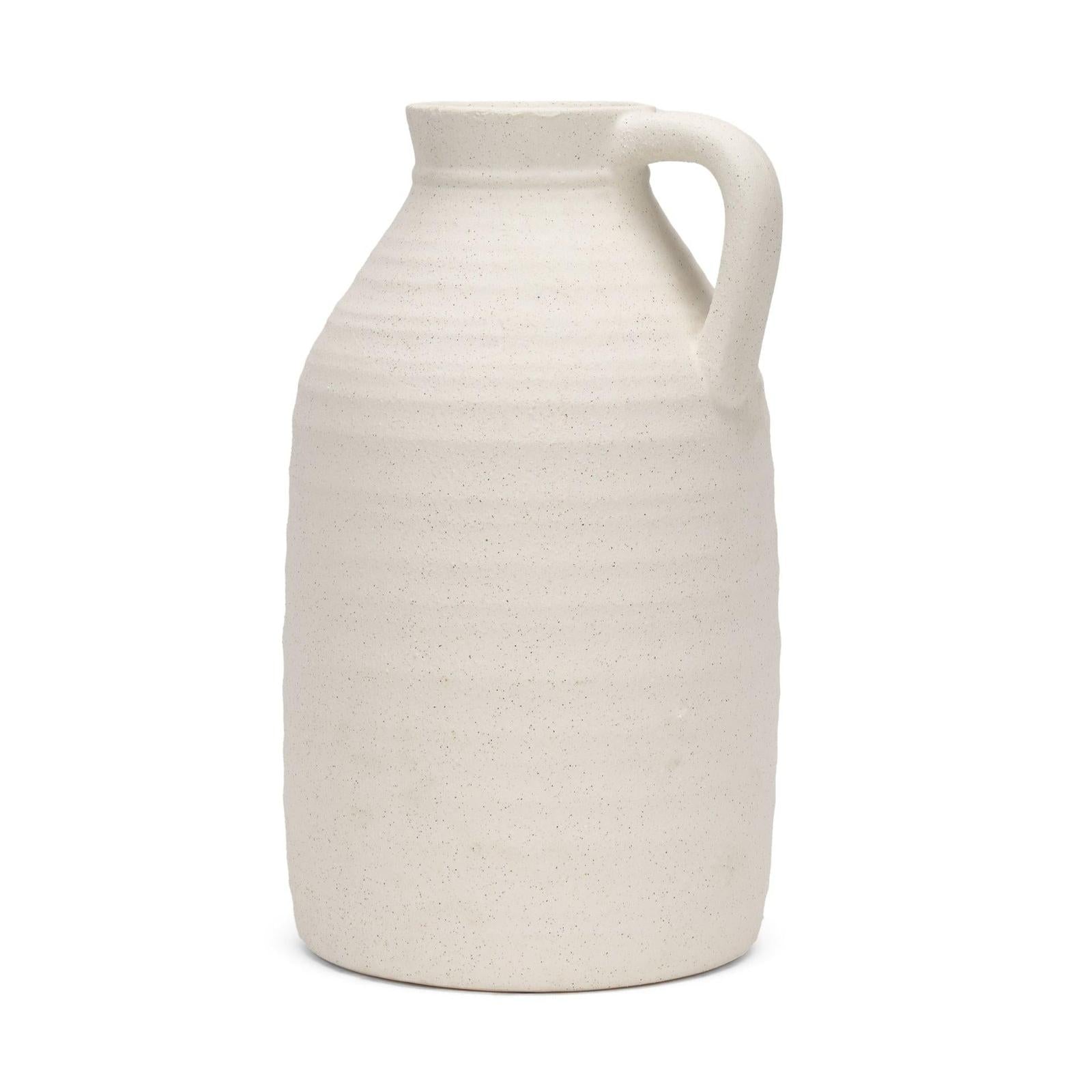 Mercana Tyrus Textured Matte White w/ Speckling Ceramic Vase