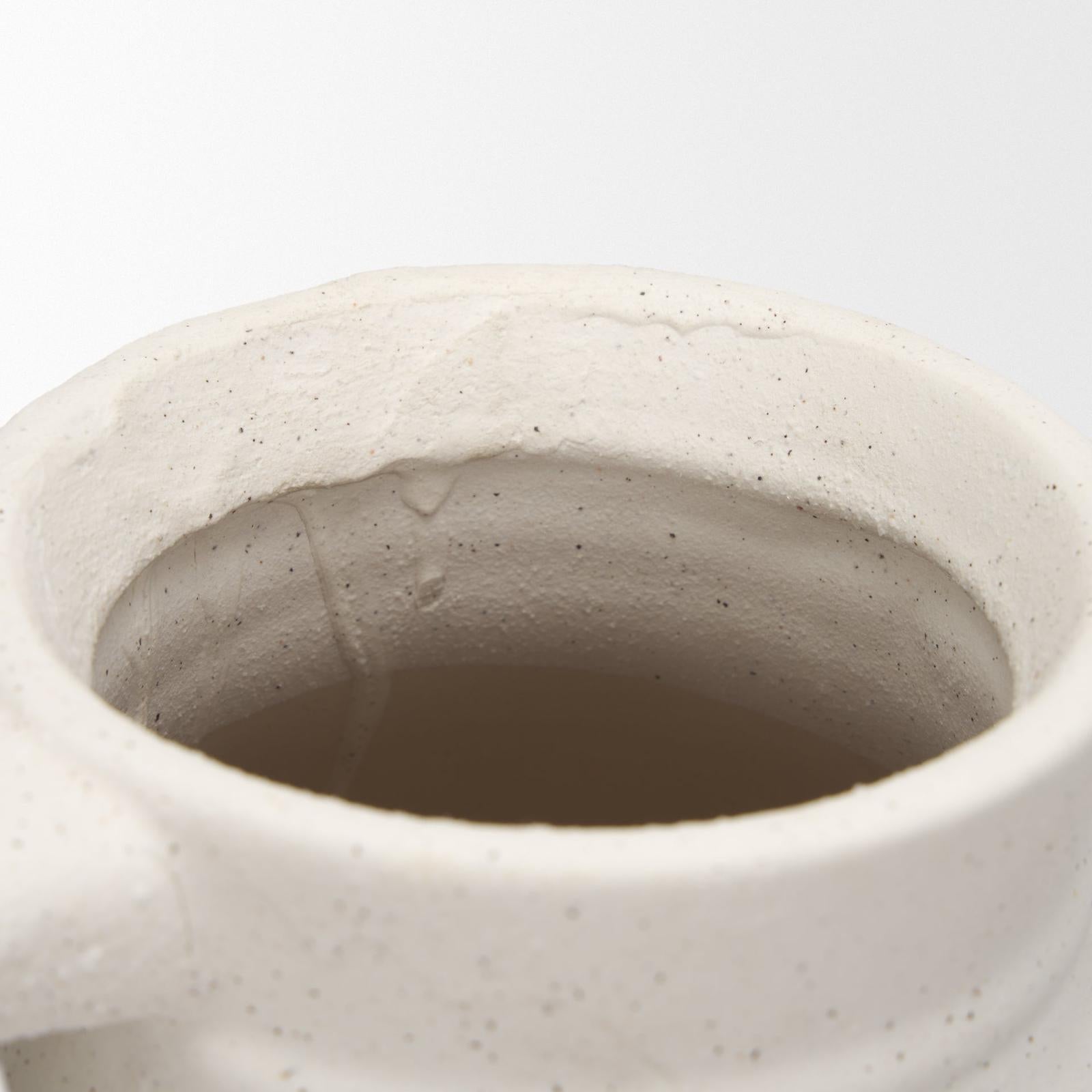 Mercana Tyrus Textured Matte White w/ Speckling Ceramic Vase