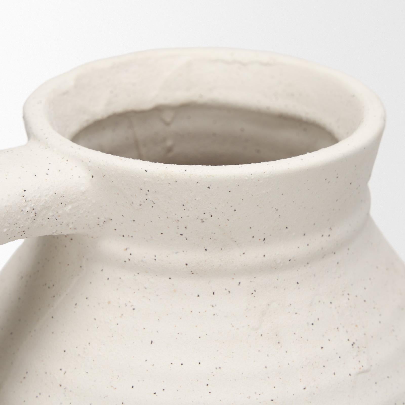 Mercana Tyrus Textured Matte White w/ Speckling Ceramic Vase