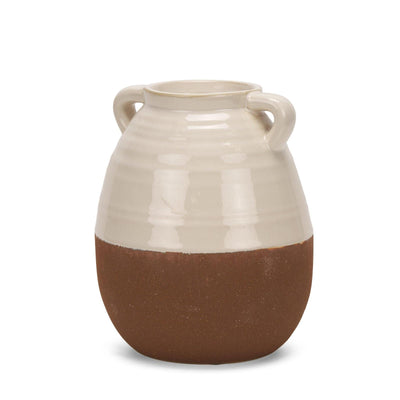 Mercana Tryna Beige w/ Matte Brown Ceramic Vase