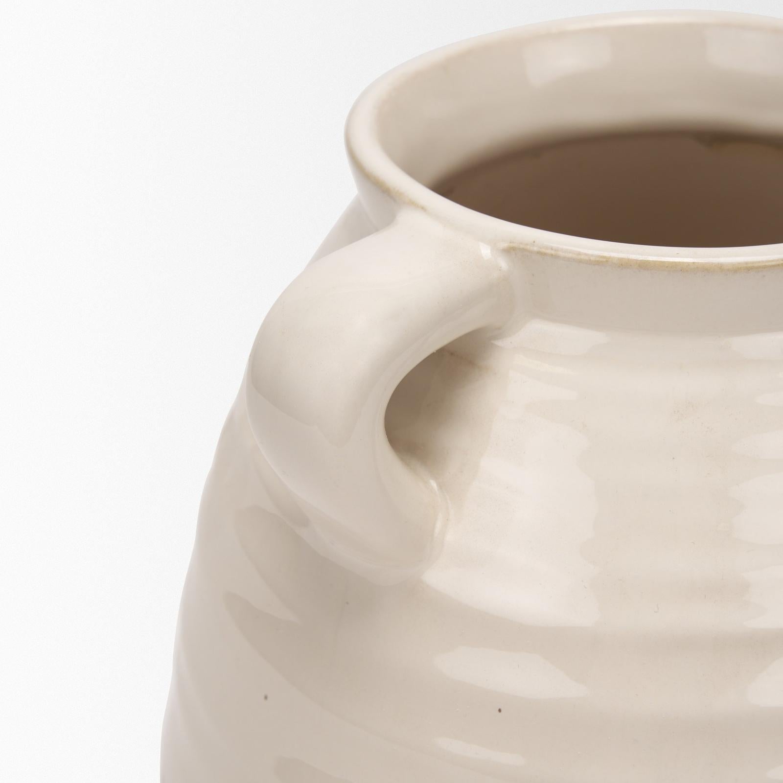 Mercana Tryna Beige w/ Matte Brown Ceramic Vase