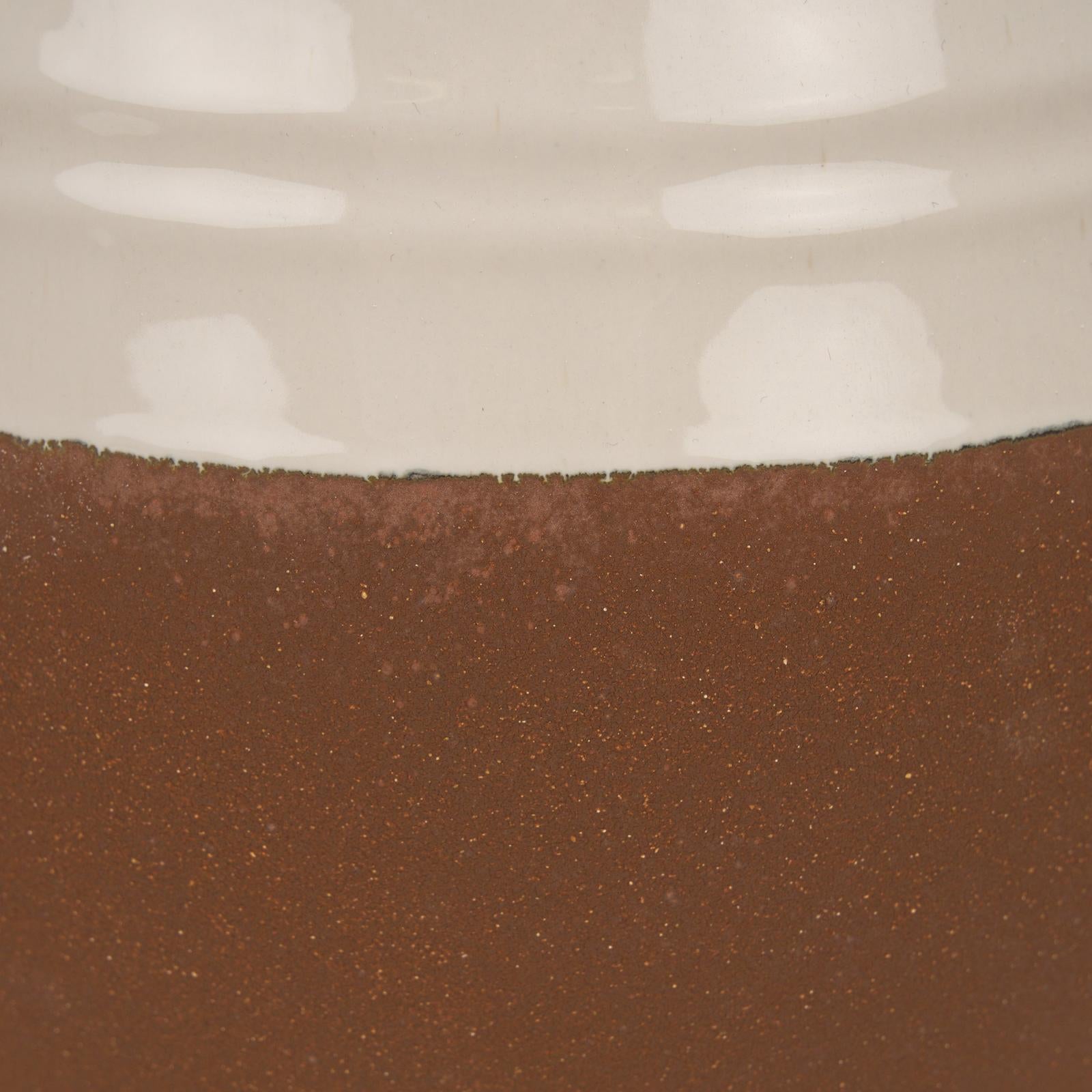 Mercana Tryna Beige w/ Matte Brown Ceramic Vase