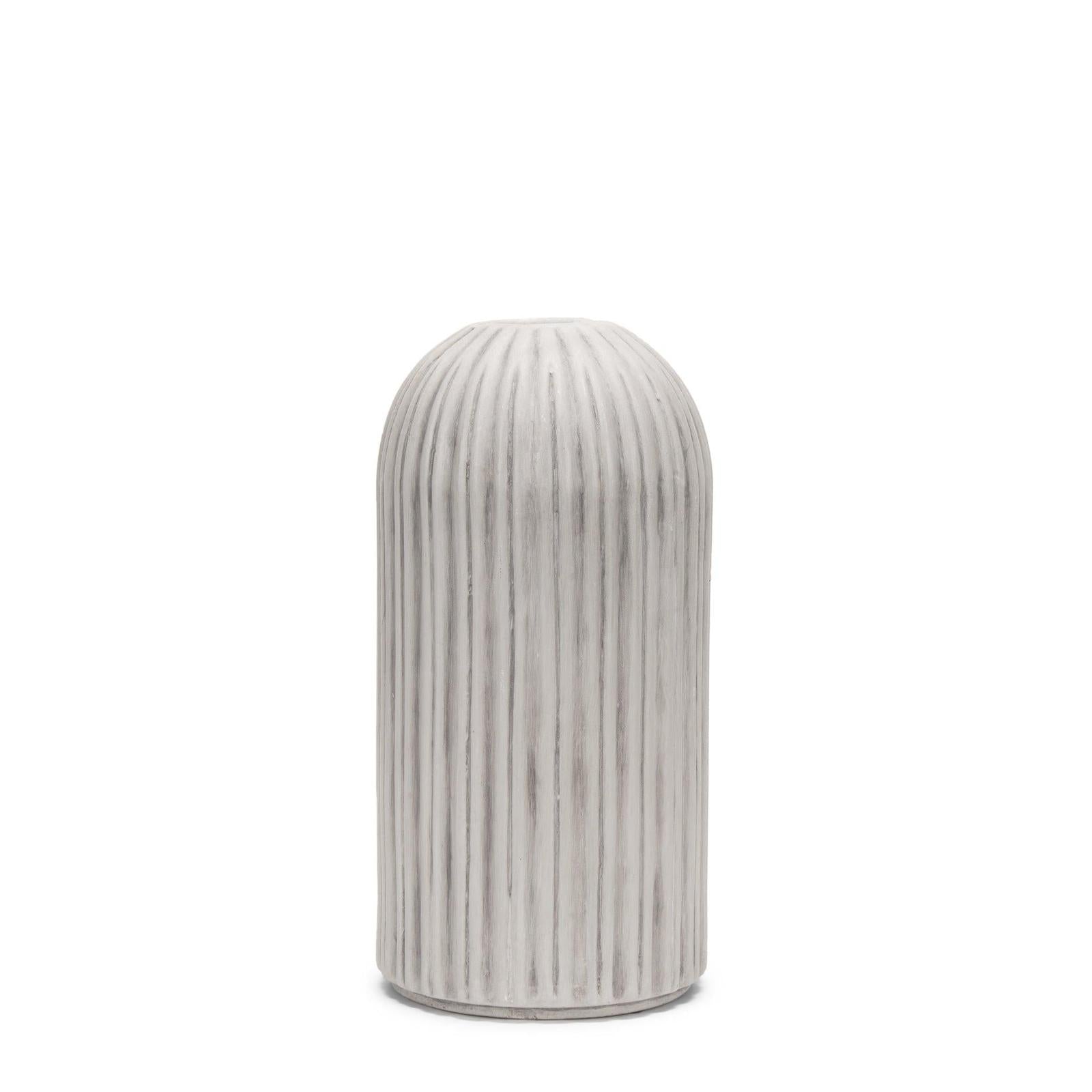 Mercana Ummi Off White w/ Gray Antiquing Ceramic Vase Clearance