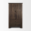 Mercana Wallen Solid Dark Brown Wood Curio Cabinet