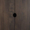 Mercana Wallen Solid Dark Brown Wood Curio Cabinet