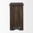 Mercana Wallen Solid Dark Brown Wood 3 Drawer Accent Cabinet