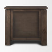 Mercana Wallen Solid Dark Brown Wood 3 Drawer Accent Cabinet