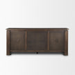 Mercana Wallen 2 Door Solid Dark Brown Wood w/ 3 Drawers Sideboard