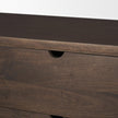 Mercana Wallen 2 Door Solid Dark Brown Wood w/ 3 Drawers Sideboard
