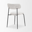 Mercana Casey Matte Black Metal w/ Gray Fabric Dining Chair Clearance