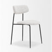 Mercana Casey Matte Black Metal w/ Gray Fabric Dining Chair Clearance