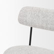 Mercana Casey Matte Black Metal w/ Gray Fabric Dining Chair Clearance