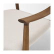 Mercana Haggen Oak Wood w/ Cream Fabric Accent Chair Clearance