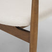 Mercana Haggen Oak Wood w/ Cream Fabric Accent Chair Clearance