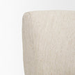 Mercana Vyra Dark Brown Wood w/ Cream Fabric Accent Chair Clearance
