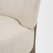 Mercana Vyra Dark Brown Wood w/ Cream Fabric Accent Chair Clearance