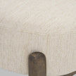Mercana Vyra Dark Brown Wood w/ Cream Fabric Accent Chair Clearance