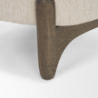 Mercana Vyra Dark Brown Wood w/ Cream Fabric Accent Chair Clearance