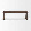 Mercana Wolcott Rectangular Dark Brown Solid Wood Bench Clearance