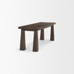 Mercana Wolcott Rectangular Dark Brown Solid Wood Bench Clearance