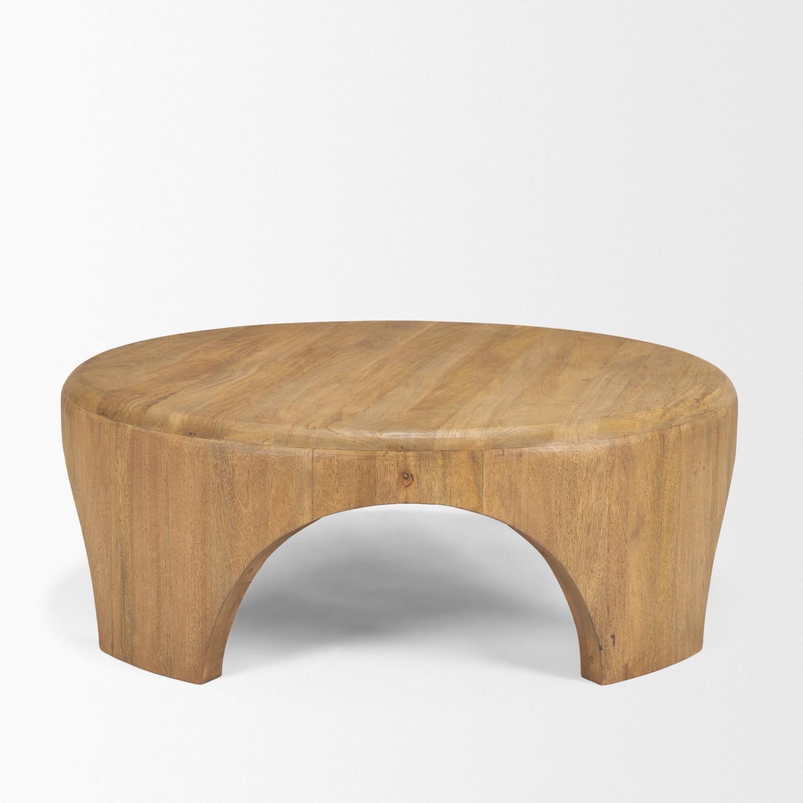 Mercana Shima Wood W/Arched Legs Coffee Table