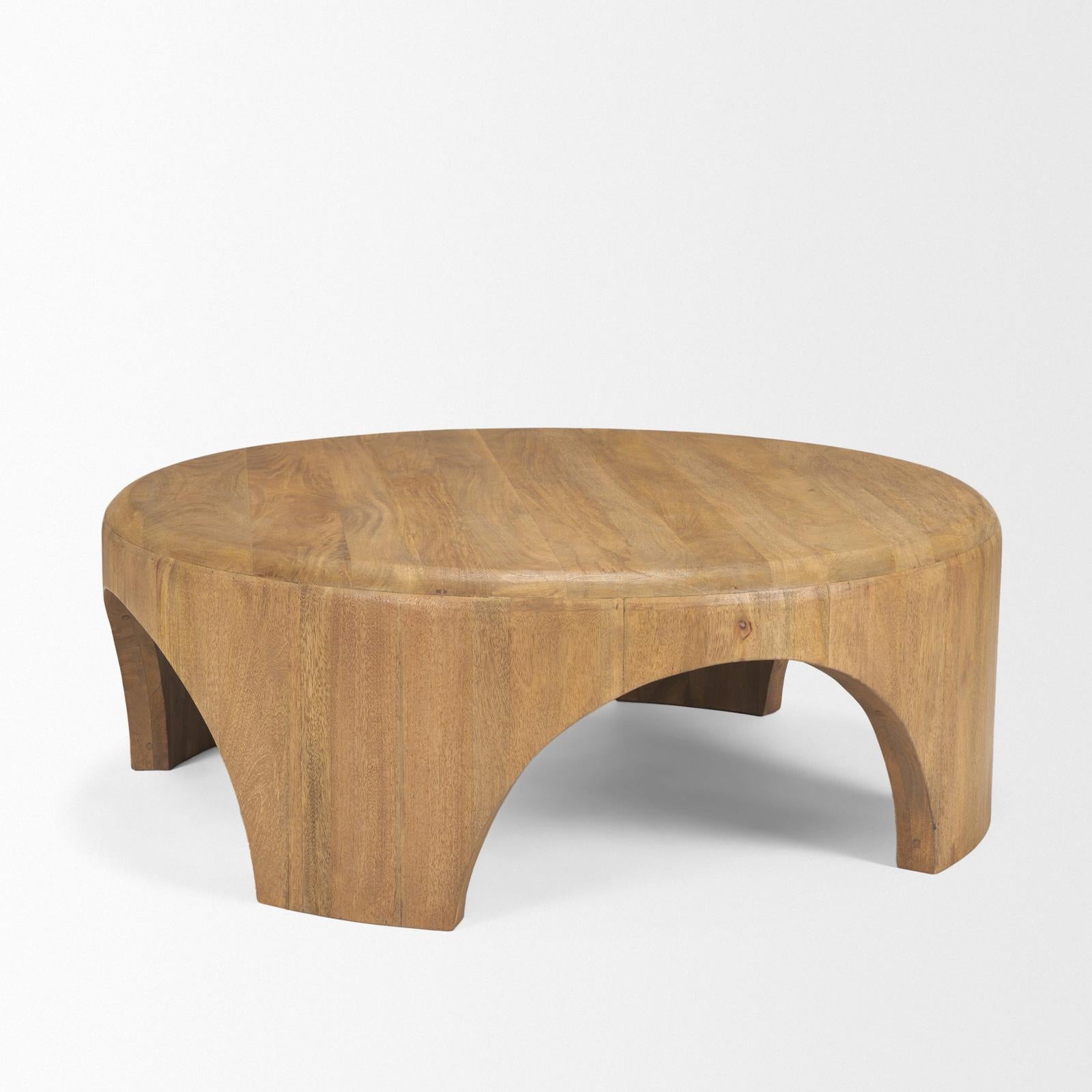 Mercana Shima Wood W/Arched Legs Coffee Table