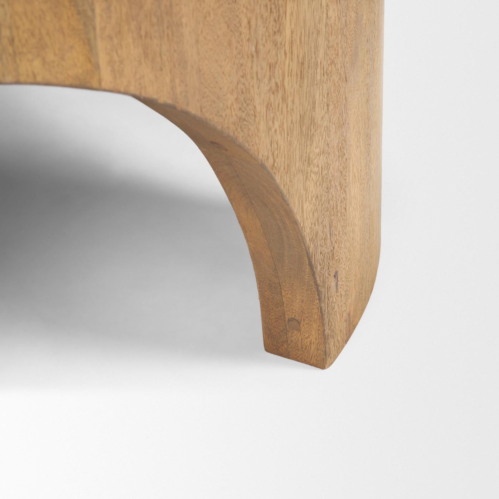 Mercana Shima Wood W/Arched Legs Coffee Table