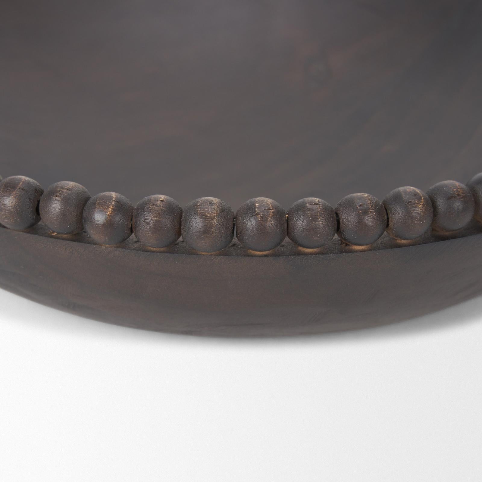 Mercana Wendell Wood w/ Wood Beads Round Bowls